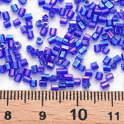ガラス竹ビーズ  透明色の虹  ロージーブラウン  2.5~3x2mm  穴：0.9mm  約15000個/ポンド&nbsp;SEED-S032-10A-168