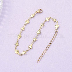 Brass Link Chain Bracelets for Women&nbsp;BJEW-JB12746
