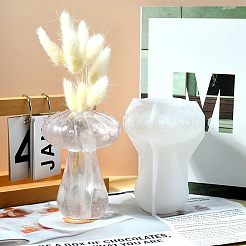 食品グレードの DIY 花瓶シリコン型  レジン型  キノコ  ホワイト  90x122mm&nbsp;PW-WGE9169-02