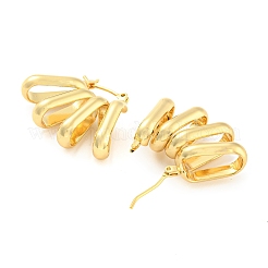 Rack Plating Brass Hollow Oval Hoop Earrings&nbsp;EJEW-P240-10G