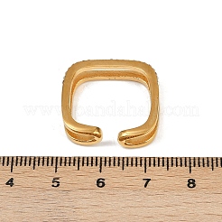 304 Stainless Steel Micro Pave Cubic Zirconia Cuff Rings&nbsp;RJEW-P153-02G