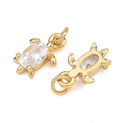 SHEGRACE Brass Clear Cubic Zirconia Charms&nbsp;XGRQ2O935-417G