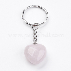 Natural Rose Quartz Keychain&nbsp;KEYC-F019-02J
