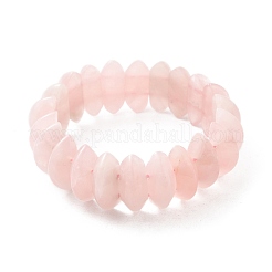 Bicone Natural Rose Quartz Beads Stretch Bracelets for Women&nbsp;BJEW-C097-05C