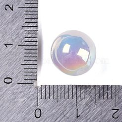 レインボー虹色メッキアクリルビーズ  ラウンド  ホワイト  11.5mm  穴：2mm&nbsp;FIND-B077-01A