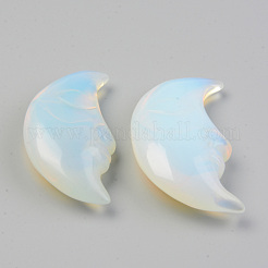 オパールビーズ  穴なし/ドリルなし  ムーン  57~62x28~31.5x12.5~13.5mm&nbsp;G-T132-019