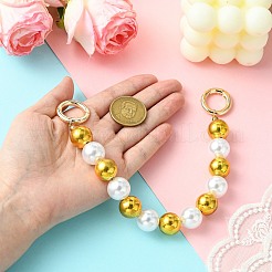 Plastic Imitation Pearl Bead Bag Extension Chains&nbsp;FIND-CJ00004