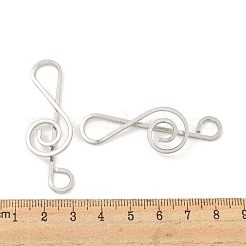 変色しない304ステンレススチールの大きなペンダント  音符チャーム  ステンレス鋼色  52x19x6mm  穴：6mm&nbsp;STAS-A099-16P