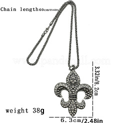 Tibetan Style Alloy Rhinestone Pendant Necklaces for Women Men&nbsp;RH2699-1