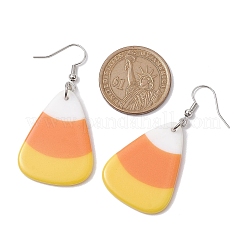 Halloween Candy Corn Acrylic Dangle Earrings for Women&nbsp;EJEW-JE05906