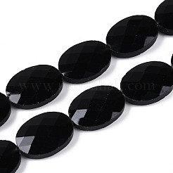 Natural Black Onyx(Dyed & Heated) Beads Strands&nbsp;G-S354-13x18-A01