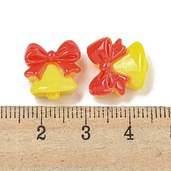 クリスマステーマの不透明樹脂デコデンカボション  クリスマス鐘  14.5x13.5x7mm&nbsp;CRES-B022-01F