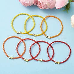 7Pcs Glass Seed Beads Stretch Bracelets for Women&nbsp;BJEW-MZ00279