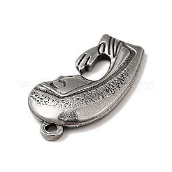 チベット風 304 ステンレススチールペンダント  女性の祈りのチャーム  アンティークシルバー  25x13.5x2.5mm  穴：1.6mm&nbsp;STAS-G278-12AS