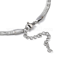 Non-Tarnish 304 Stainless Steel Herringbone Chain Necklaces&nbsp;NJEW-P282-05P