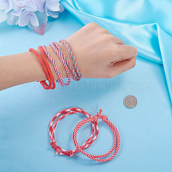 32Pcs 8 Styles Polyester & Spandex Cord Braided Bead Bracelets&nbsp;BJEW-TAC0065