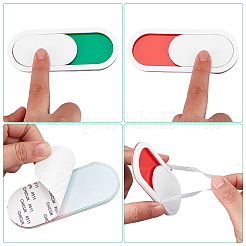 14Pcs Acrylic Red Green Slider Indicator Door Sign&nbsp;AJEW-WR0003-20A