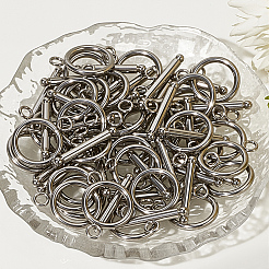 304ステンレススチールマンテル40セット  ステンレス鋼色  トグル：21x16mm  穴：3mm  バー：23x3mm  穴：3mm&nbsp;STAS-BBC0007-98