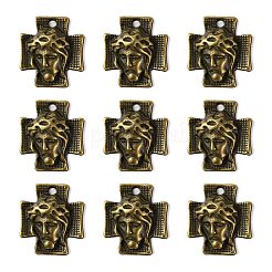 Tibetan Style Alloy Cross with Jesus Alloy Pendants for Easter Jewelry&nbsp;K0P62071