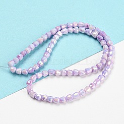 Electroplate Glass Beads Strand&nbsp;GLAA-G088-03-01H