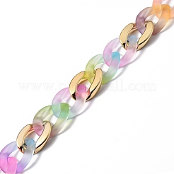 Handmade Spray Painted Acrylic Curb Chain&nbsp;AJEW-JB00747