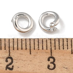 真鍮のツイスターの留め金  リング  プラチナ  5.5x1.2mm  穴：3mm&nbsp;KK-P284-13P