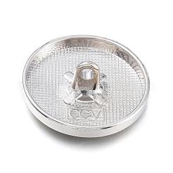合金シャンクボタン  1穴  フラットラウンド  プラチナ  23x7mm  穴：2mm&nbsp;BUTT-D054-23mm-05P