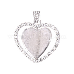 Alloy Pendant Cabochon Settings&nbsp;X-PALLOY-S107-004P-RS
