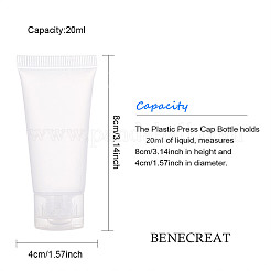 20ml Matte PE Plastic Refillable Flip Top Cap Bottles&nbsp;X1-MRMJ-WH0024-01A