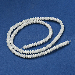 天然ニシキウズガイシェルビーズ連売り  ロンデル  ベージュ  4.5x2mm  穴：0.5mm  約87~90個/連  15.55~15.94''（39.5~40.5センチメートル）&nbsp;SSHEL-H072-11