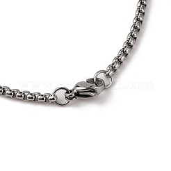 Leopard Alloy Crystal Rhinestone Black Enamel Pendant Necklaces for Men&nbsp;FS-WG82C69-02
