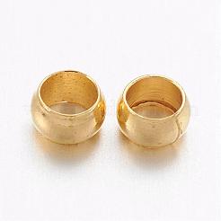 Brass Crimp Beads&nbsp;KK-L022-G