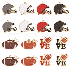 16Pcs 8 Styles Alloy Enamel Pendants&nbsp;ENAM-TA0001-79