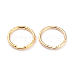 Rack Plating Brass Open Jump Rings&nbsp;KK-O139-18R-G