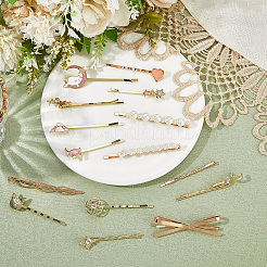6 Bags 6 Styles Zinc Alloy Hair Bobby Pins&nbsp;PHAR-SP0001-01A
