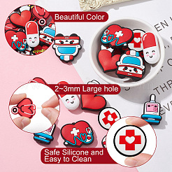 16Pcs 8 Styles Medicine Food Grade Eco-Friendly Silicone Beads&nbsp;SIL-CJ0001-23