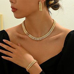 Middle Eastern Style Iron Chain Bracelets & Earrings & Necklaces Sets for Women's Events&nbsp;UC7587