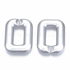 Opaque Spray Painted Acrylic Linking Rings&nbsp;OACR-S021-72A-B02