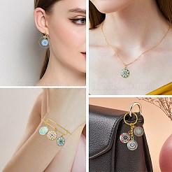 40Pcs 8 Style Alloy Printed Pendants&nbsp;PALLOY-SZ0001-34