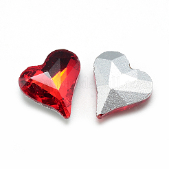 Pointed Back Glass Rhinestone Cabochons&nbsp;RGLA-T031-12x13mm-05