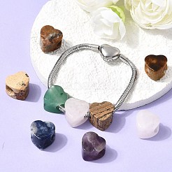 Natural Mixed Gemstone European Beads&nbsp;G-F580-CM