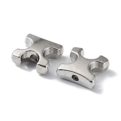 めっき合金ビーズラック  幾何学的な  プラチナ  9.5x10x4mm  穴：1.6mm&nbsp;PALLOY-Q458-21P