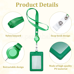24Pcs 12 Colors Imitation Leather ID Card Holder with Clear Window&nbsp;AJEW-WA0001-44