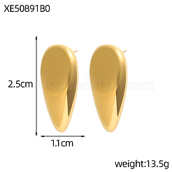 304 Stainless Steel Stud Earrings for Women&nbsp;STAS-OY016-06G