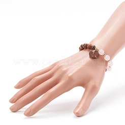 Wood Bead & Stone Bracelet&nbsp;BJEW-JB06104