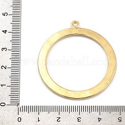 亜鉛合金チャーム  ゴールドカラー  中空  ラウンド  44x40x2mm  穴：2mm&nbsp;PALLOY-D311-01B-G
