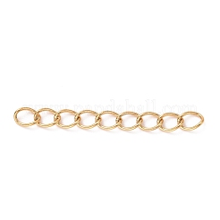 Ion Plating(IP) 304 Stainless Steel Curb Chains Extender&nbsp;STAS-WH0032-02B-G