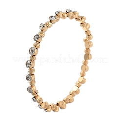 Brass Micro Pave Cubic Zirconia Cuff Bangles for Women&nbsp;BJEW-F482-13G
