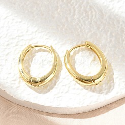 真鍮huggieフープピアス  長持ちメッキ  オーバル  ゴールドカラー  17x15x4mm  ピン：1mm&nbsp;EJEW-C502-11G