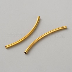 Brass Curved Tube Beads&nbsp;KK-WH0103-003F-G